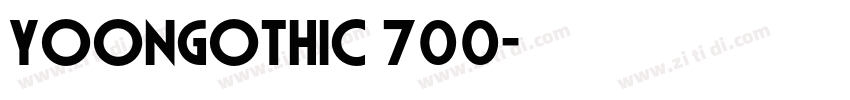 YoonGothic 700字体转换